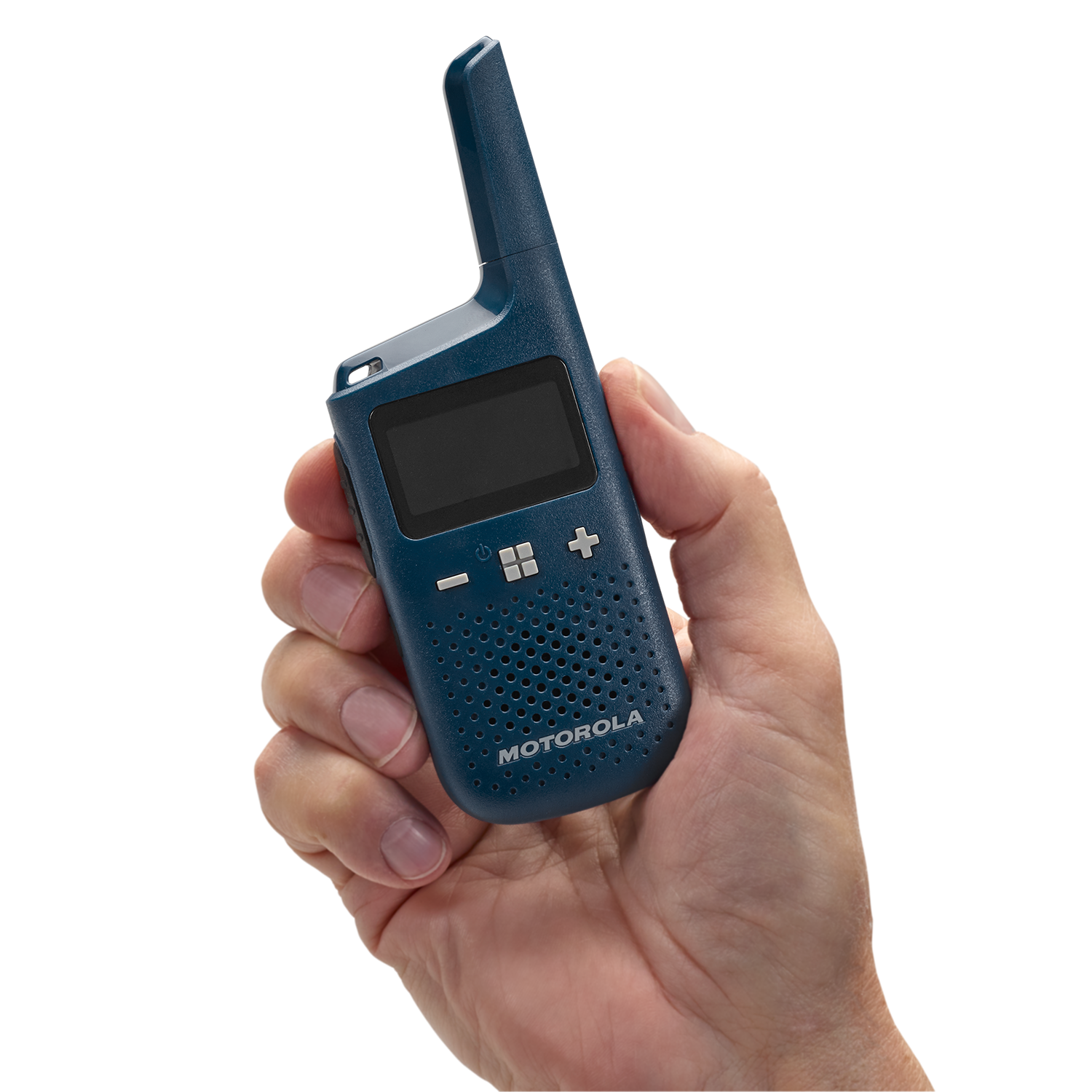 t383 (blue) walkie talkie handheld, fits in palm