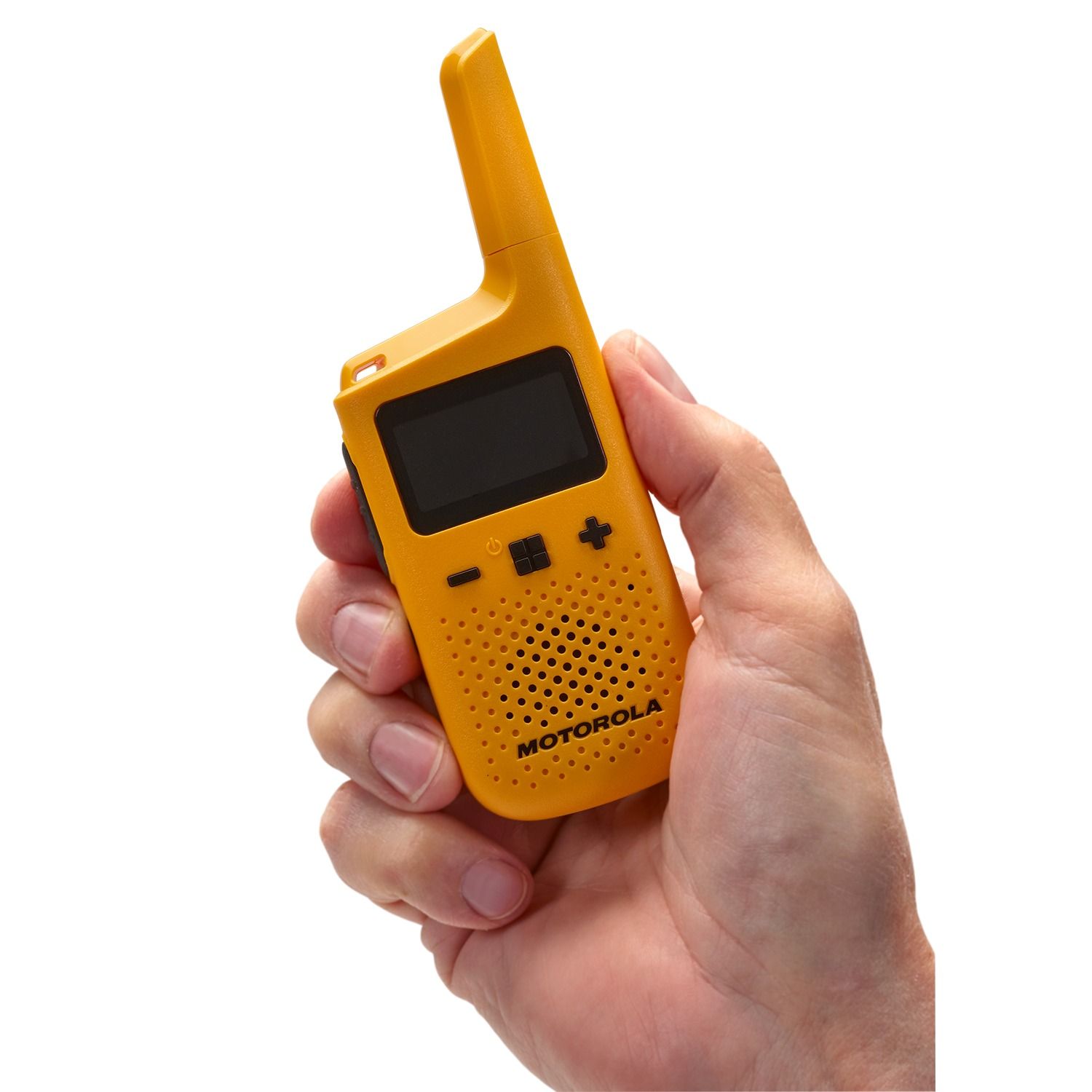 t380 (yellow) walkie talkie handheld, fits in palm