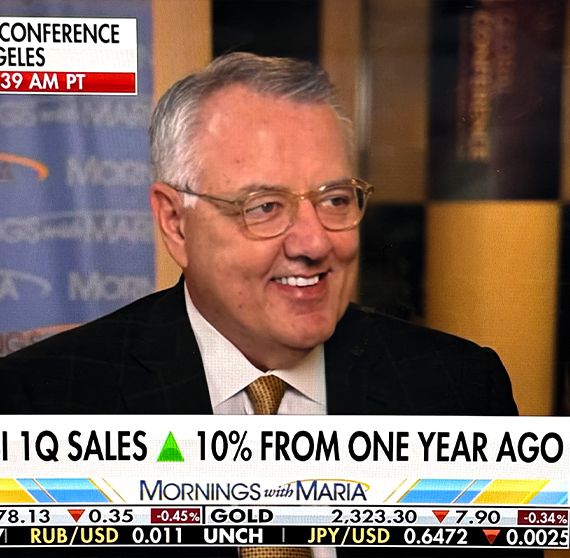 Image of Motorola Solutions Chairman and CEO Greg Brown being interviewed on Fox Business News