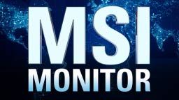 MSI Monitor logo advertising the cfo newsletter