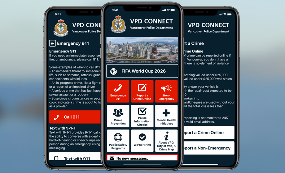 Vancouver Police Department launches "VPD Connect" mobile app to expand community outreach