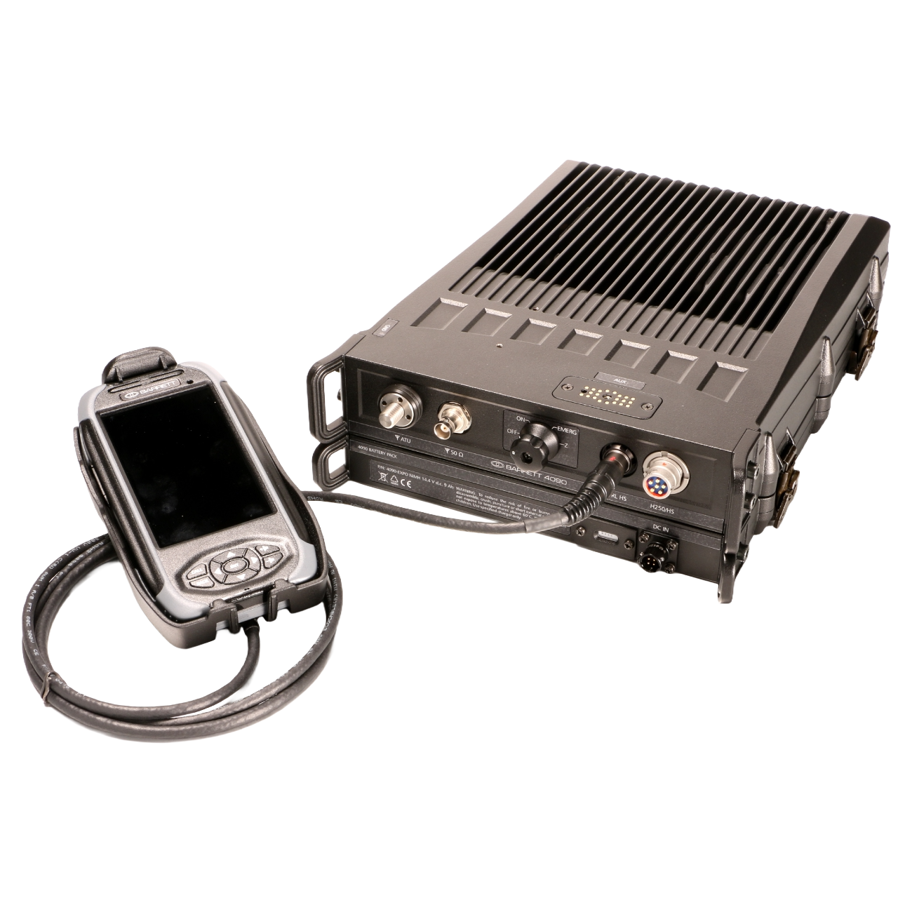 4090 manpack configuration with display and battery