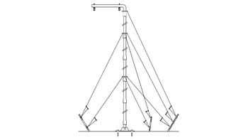 Barrett base station and rapid deployment masts