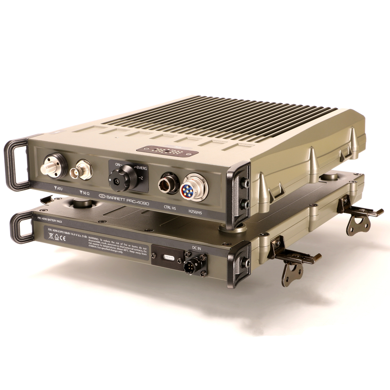 PRC-4090 transceiver with battery, field-portable