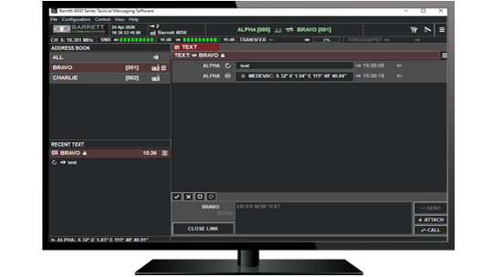 Barrett 4038 3G TAC Message software