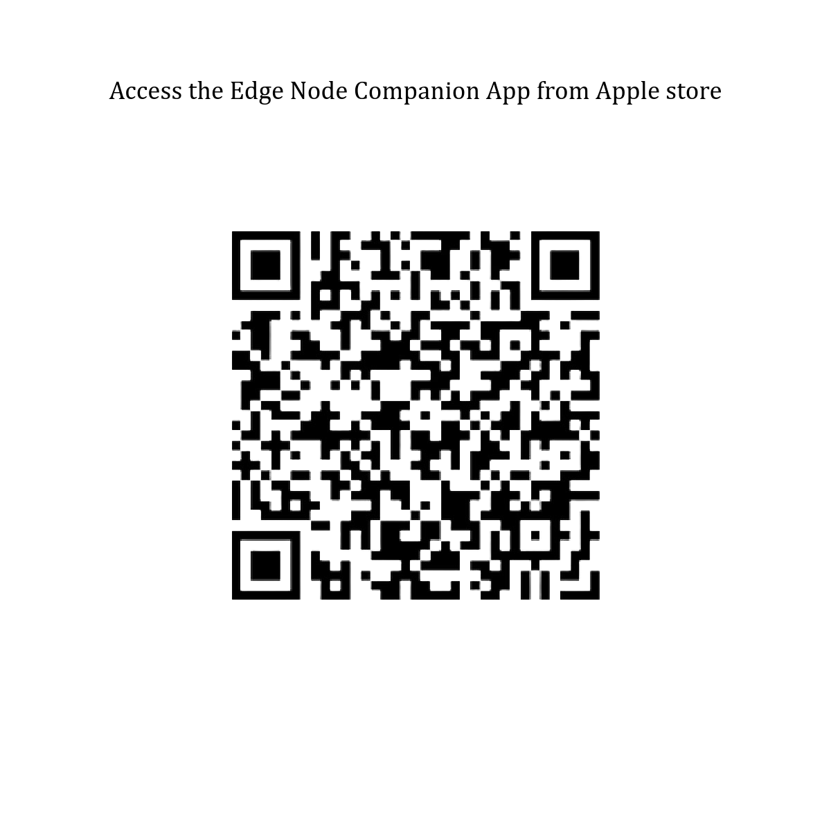 Edge Node Companion App Apple store QR