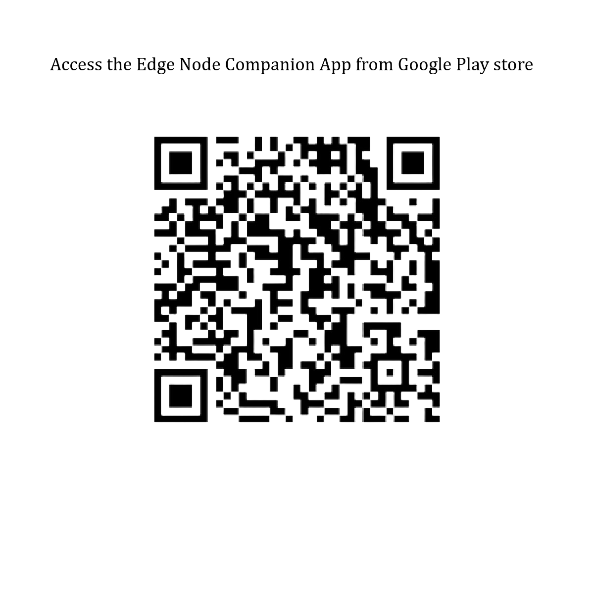Edge Node Companion App Google Play QR