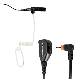 2-Wire surveillance kit with translucent tube, black