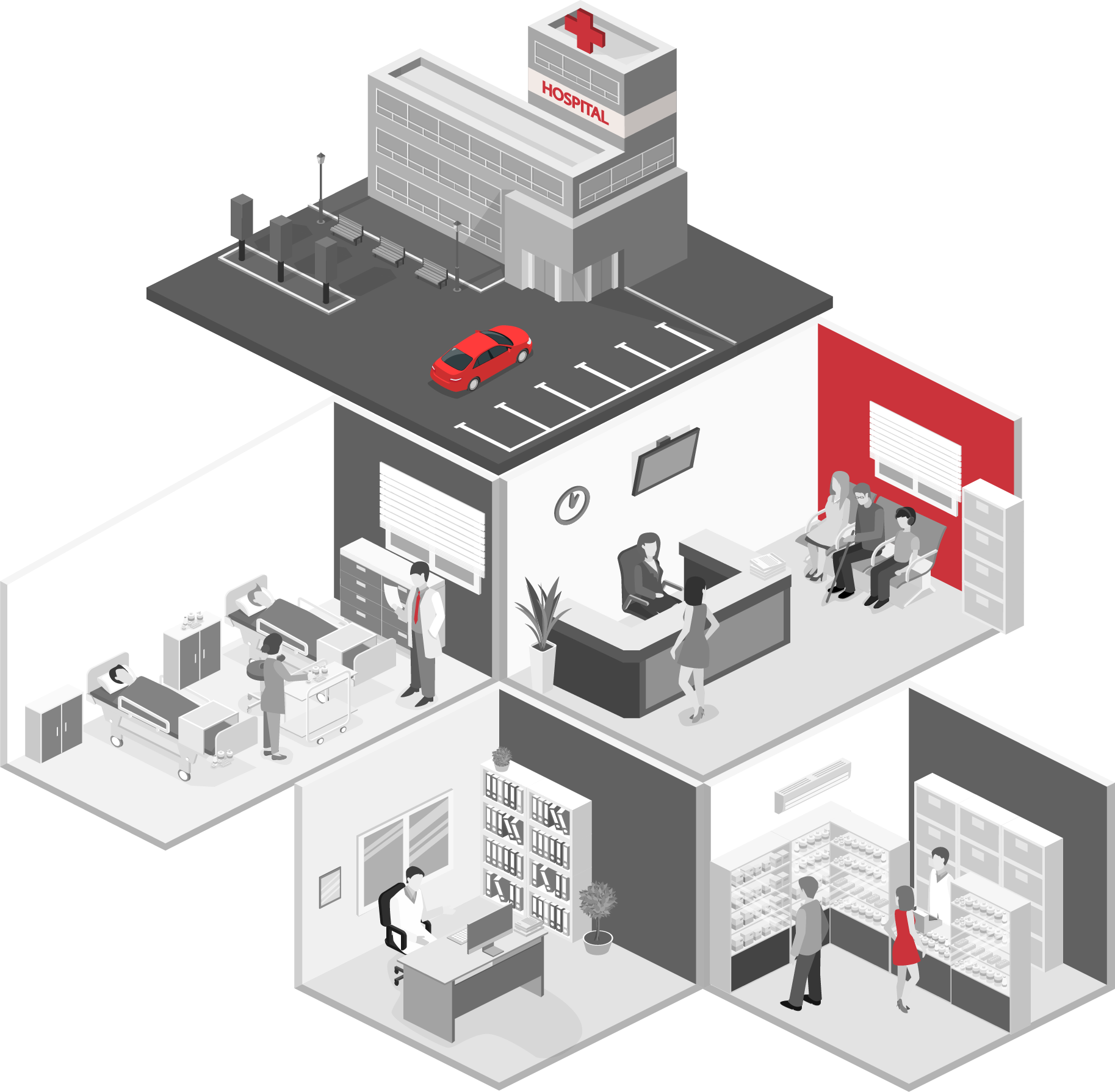SafeHospitals Isometric Flooplan