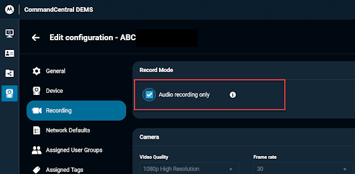 Audio-Only Mode