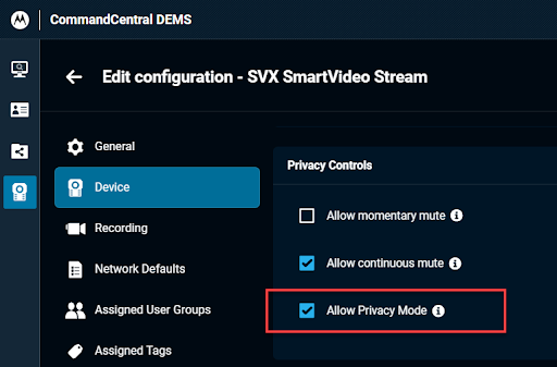 Privacy Mode