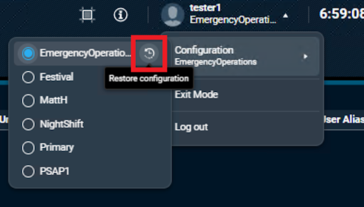 Restore configuration