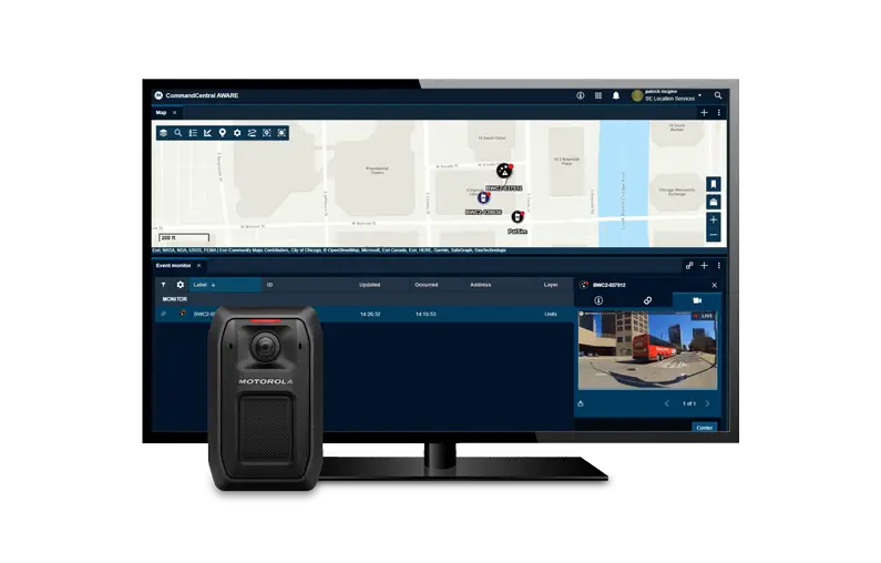 V700 Body-worn camera and Command Central Aware Software