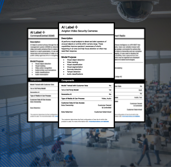 Motorola Solutions wprowadza „Etykiety informacyjne AI”