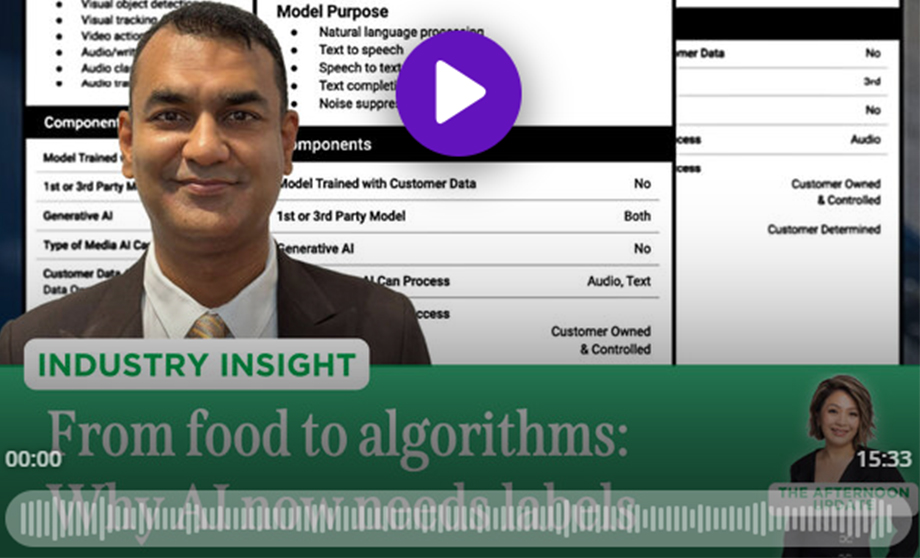 Industry Insight: AI nutrition labels - Building trust in security technology