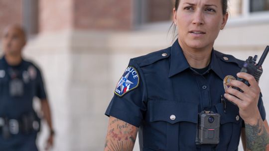 Police Officer with radio