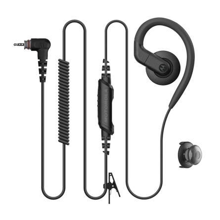Audio Accessory-Earpiece,Over-the-Ear Earpiece With Eartip, 2.5mm Single Pin, Angled