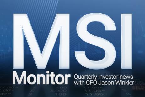 Image to advertise the MSI Monitor quarterly investor newsletter from CFO.